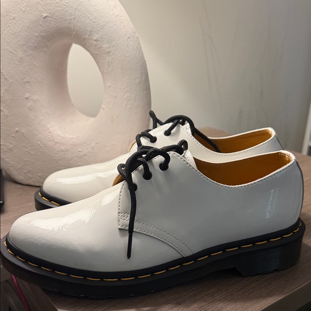 Dr. Martens White Leather Shoes